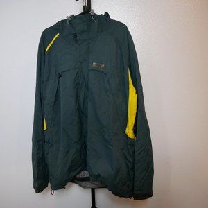 K2 Snowboarding Shell Jacket, Gray/Yellow, Size Large